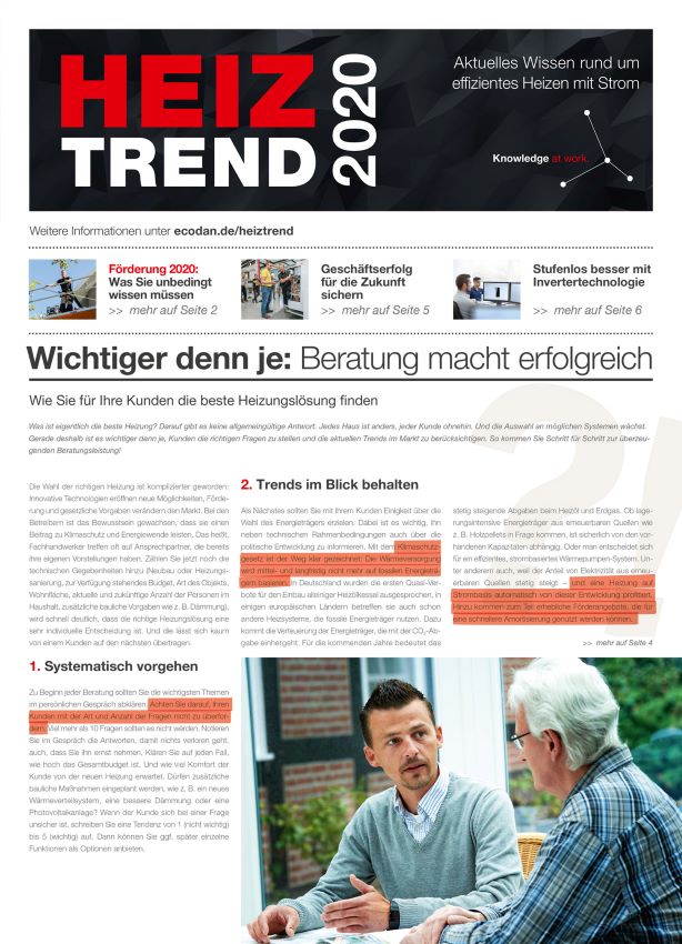 In der aktuellen Ausgabe „Heiztrend 2020“ steht die...
