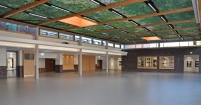 Das „Blätterdach“ der Mehrzweckhalle – ein optischer.......