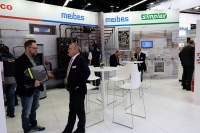 Die Meibes System-Technik GmbH hatte gleich eine ganze Reihe an Neuheiten im Gepäck: die Strangregulierventile und Differenzdruckregler der hauseigenen Marke Nexusvalves, die Frischwasserstation LogoFresh mit einer Warmwasserleistung von bis zu 125 Litern sowie die Kühlübergabestation LogoCool mit einem höheren Leistungsniveau von 9 bis 24 kW.<br />Bild: presigno