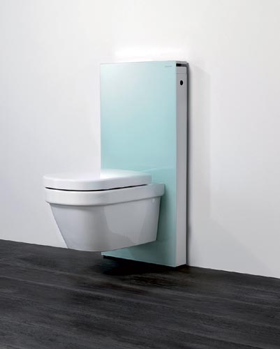 Geberit Monolith Sanitärmodul für Stand-WC, Glas mint/Kunsstoff...