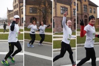 Zusammen mit über 11.000 weiteren Teilnehmern ging das Zehnder Running Team beim Freiburg Marathon 2013 an den Start und konnte sich mit der Teamleistung von 865 Lauf-Kilometern den ersten Platz auf der Siegertreppe in der Kategorie “Meiste gefinishte Kilometer“ sichern. Bilder: Zehnder