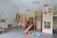 Zwei Gruppenräume mit jeweils 55 m² bieten viel Platz zum Spielen und Toben.