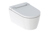 Das neue Dusch-WC Geberit AquaClean Sela vereint elegantes Design mit durchdachter Technik. Es ist in den Farben Weiß-alpin und hochglanz-verchromt erhältlich – für ein edles Badambiente.