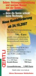 Auch die OERTLI - Rohleder Wärmetechnik GmbH informiert.......
