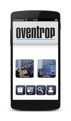 Screenshot „Oventrop App“ für Android Katalog und Nachrichten....