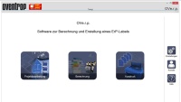Startbildschirm der Oventrop ErP-Software.