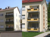 Energetische Sanierung eines Mehrfamilienhauses der BGZ in Stuttgart aus den 50er Jahren mit einer Wohnfläche von 1.150 m².