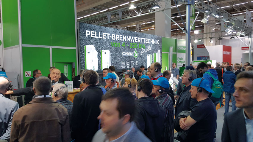 Der Messestand des Pelletkesselspezialisten ÖkoFEN...