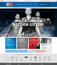 Vorteile der Handwerkermarke auf einen Klick.<br />Bild: Webseite Screenshot