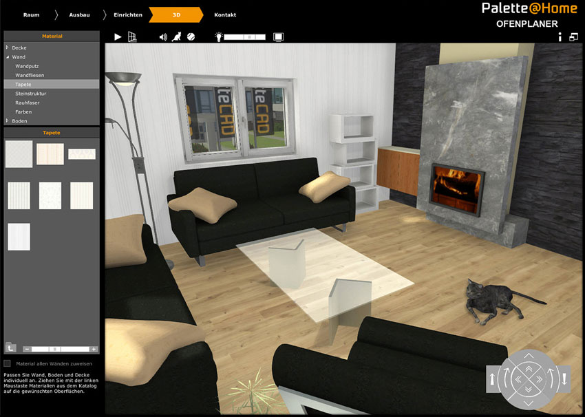 Beispiel für eine Planung mit der App Palette@Home....