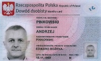 Gestohlener oder gefälschter Parsonalausweis "Andrzej Pinkowski.<br />Bild: Redaktion HTD