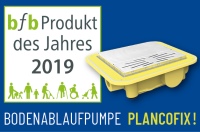 Die Bodenablaufpumpe <a href="https://www.plancofix.de/"target="_blank">Plancofix</a> gewinnt den Preis „barrierefrei bauen - Produkt des Jahres 2019“.<br />Bild: Jung Pumpen GmbH
