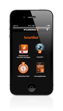 Die Purmo-App versorgt die Kunden überall und jederzeit.......