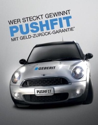 Mit Geberit PushFit zwei Jahre freie Fahrt mit dem Mini Clubman gewinnen.