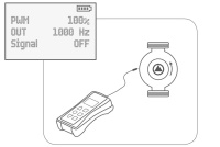 Das Testgerät erzeugt sowohl PWM-Signale im Bereich von 290 bis 2000 Hz als auch 0-10-V-Steuersignale.