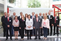 Bundesministerin Brigitte Zypries beim Empfang im Roth Atrium am 14. August 2017. <br />Bild: Roth Industries