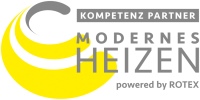 Logo KompetenzPartner für Modernes Heizen – powered by ROTEX<br />Bilder: ROTEX Heating Systems