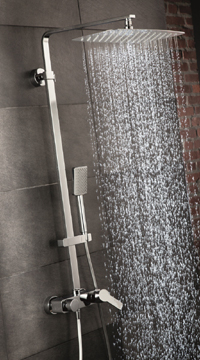 Das Shower-Set RS Softcube von HSK vereint edles Chrom.......