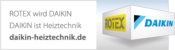 Das KeyVisual begleitet den Übergang von ROTEX zu Daikin...