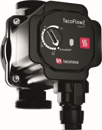 Die im Heizungsmodul integrierte Umwälzpumpe TacoFlow2 Adapt sorgt dafür, dass die Wärmeverteilung unabhängig vom Druck des Verteilernetzes erfolgt.<br />Bild: Taconova