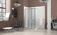 Die Glasdusche Roth Philly Loft Sky integriert sich.......