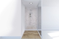 Mit Roth Vipanel lassen sich Wände im Bad ohne aufwendige Bauarbeiten sicher und schnell verkleiden. Neu im Angebot sind sechs hochglänzende Brillant-Dekore.<br />Bilder: ROTH WERKE