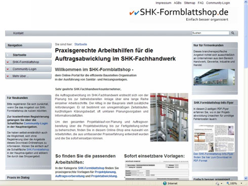 Im Download-Portal SHK-Formblattshop.de von Wolfgang...