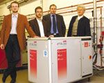 Das Team mit ihrem SOLO STIRLNG 161 microKWK-Modul 