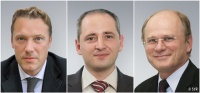 Neue Personalstrukturen beim Korschenbroicher Unternehmen SYR Hans Sasserath & Co. KG in den Bereichen Vertrieb, Export und OEM-Geschäft: Peter Gormanns, Tobias Ramrath und Paul Ring (v.l.n.r.) blicken optimistisch in die Zukunft, in der mehr Verantwortung und neue Aufgaben auf sie warten. Bild: SYR <br />