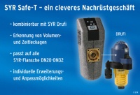 Mit dem SYR Safe-T Leckageschutz können Fachhandwerker ihren Kunden einen Wasserwächter ganz nach ihren persönlichen Anfor-derungen anbieten – und aufgrund seiner Kompabilität mit dem SYR Drufi von einem cleveren Nachrüstgeschäft profitieren. Bild: SYR <br />