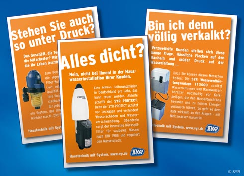 Mit provokanten Slogans stechen die Anzeigen der neuen...