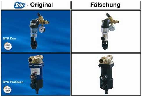 Die SYR-Originale „Duo“ und „ProClean“ sind von Plagiaten...