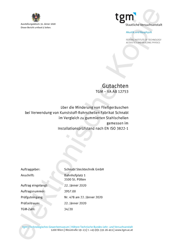 Ein offizielles Gutachten des TGM in Wien bestätigt...
