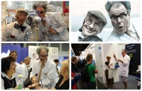 Die schrägen Professoren sorgen auf dem Dräger-Stand in Halle 5 Stand 5.118 wieder für gute Laune.<br />Bilder: Dräger