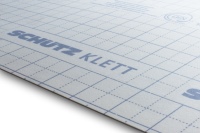 Schütz stellt sein neues Klettsystem vor: Kernbestandteil ist eine neue Hohlkammer-Faltplatte, an der sich die duo-flex Klettheizrohre für Flächenheizungen schnell, sicher und spielend einfach befestigen lassen.