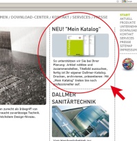 Praktischer Service: Bei Dallmer im Internet können Besucher die Sanitärtechnik für eigene Entwässerungs-Projekte übersichtlich zusammenstellen und bis zu 25 eigene Produkt-Kataloge anlegen.<br />Bild: Dallmer
