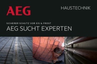 AEG Infoflyer „Sicher durch den Winter“/“AEG sucht Experten“ verspricht dem Fachpartner eine Vielzahl an Vorteilen.<br />Bilder: AEG Haustechnik