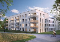 So wird das moderne Wohnquartier mit 70 Miet- und Eigentumswohnungen aussehen, wenn es im Herbst 2020 fertiggestellt ist.<br />Grafik: Siedlungswerk<br />