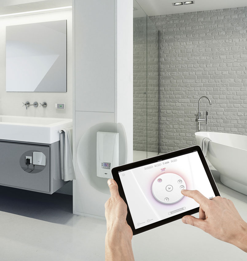 Durchlauferhitzer mit dem iPad steuern. Bilder: Clag...