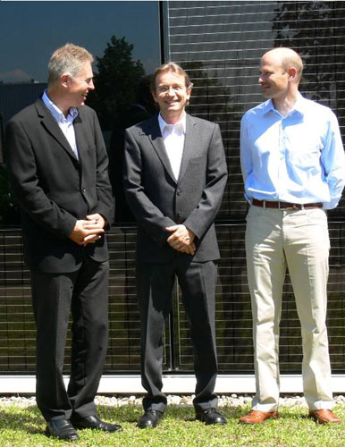 Vorstand SolarMarkt AG, vlnr.: Günter Elbrecht, Walter...