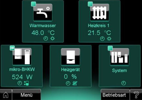 Als Benutzerschnittstelle dient ein in der Energiemanager-Hardware...