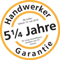 Die verlängerte Garantie gilt ab Lieferdatum 15. Juli 2010 für alle Laing Hocheffizienzpumpen von ITT Lowara. Bild: ITT Lowara