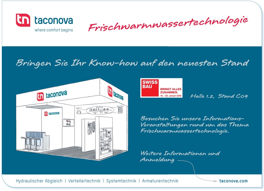 Besucher erwartet auf der Swissbau in Halle 1.2, Stand...