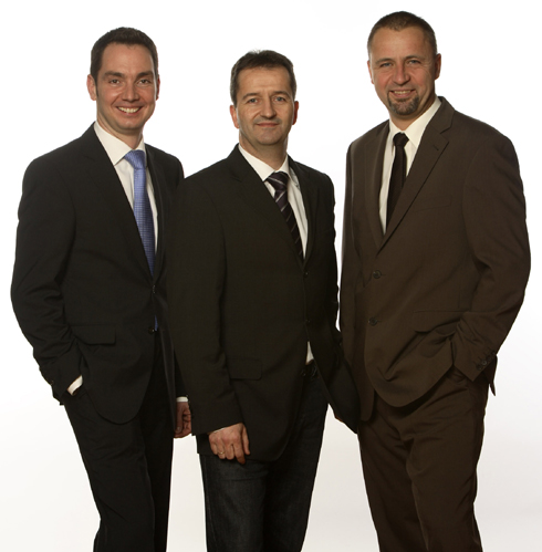 Peter Tost,  Jürgen Kaufmann und Thomas Liers (v.l.n.r.)...