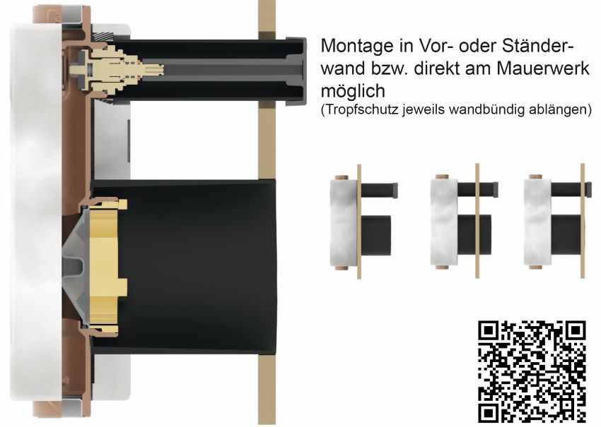 Je nach Einbausituation können die Tropfschutzhülsen...