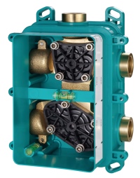 Mit der neuen Universal-Unterputz-Einbaubox maximiert HSK Duschkabinenbau die Montagesicherheit und minimiert die Einbauzeit. Die Box ist nun für alle Unterputz-Thermostatarmaturen einsetzbar. <br />Bild: HSK Duschkabinenbau