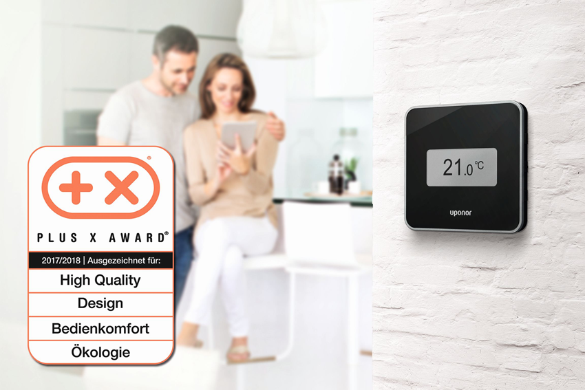 Das elegante und sehr flache Smatrix Style Raumthermostat...