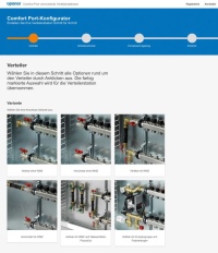Die Verteilerstationen von Uponor werden komplett vorgefertigt geliefert. Für den Fachhandwerker heißt das: auspacken, anschließen, fertig.  