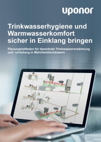 Der Planungsleitfaden hilft Planern bei der Erstellung von Trinkwasserkonzepten für Mehrfamilienhäuser. <br />Bild: Uponor<br />