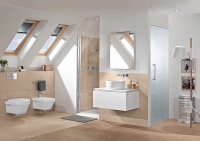 Dachschrägen durch kluge Raumaufteilung optimal nutzen.<br />Bild: Villeroy & Boch